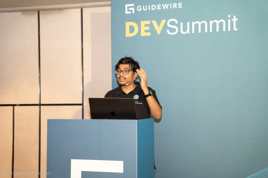 Anirudh Edpuganti presenting Fern at Guidewire DevSummit 2025